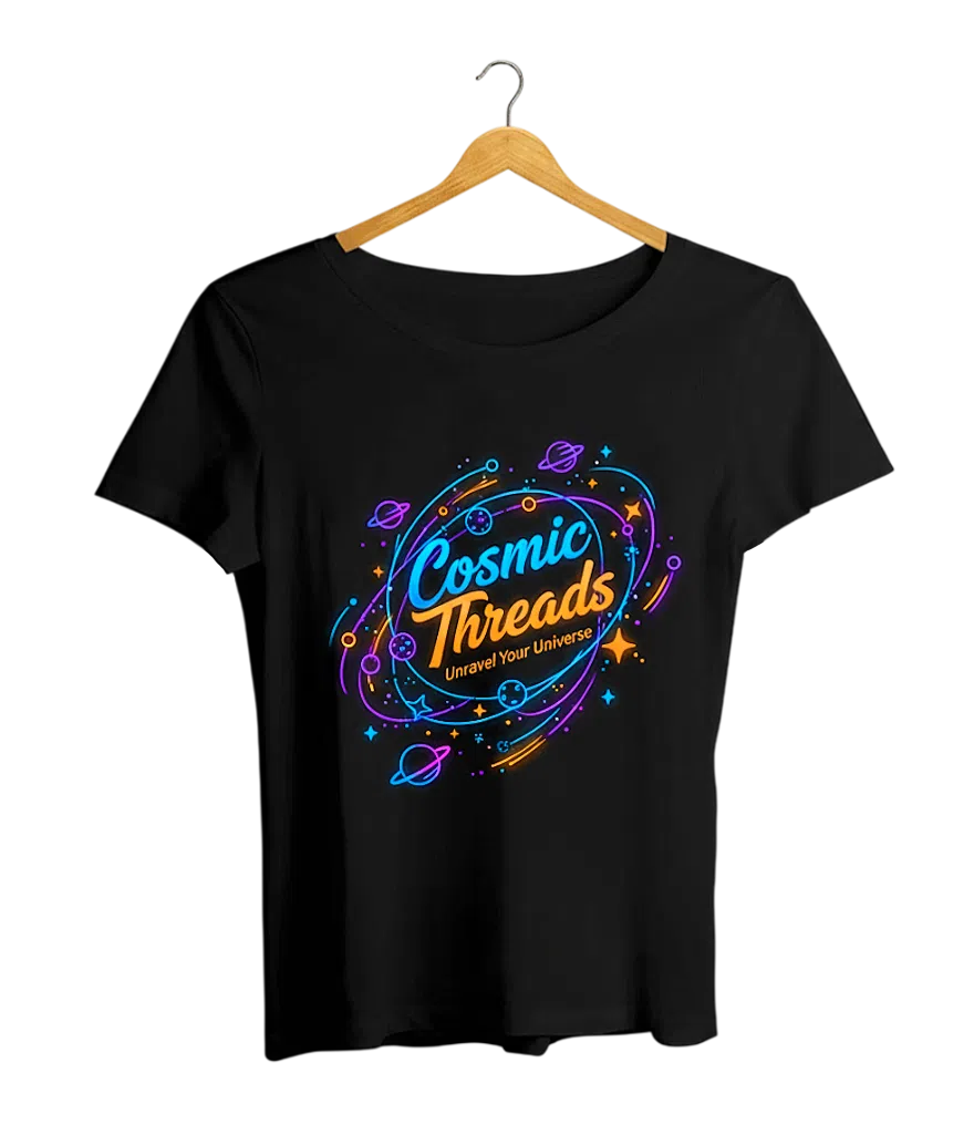 Custom black cotton T-shirt with high-quality screen printing by Barir Smart Printing in Muscat.