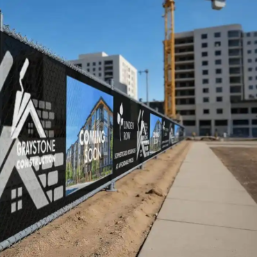 Custom Building Site Fence Banners and construction hoarding in Muscat Oman