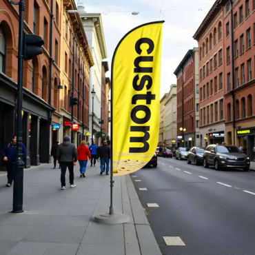 Custom teardrop flags banner printing and assembly Muscat