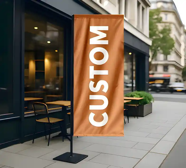 Custom L-shaped and L flag banners printing Muscat Oman