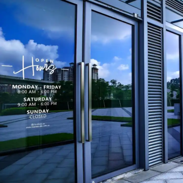 Custom One Way Vision perforated window film in Muscat Oman