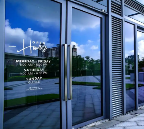 Custom One Way Vision perforated window film in Muscat Oman