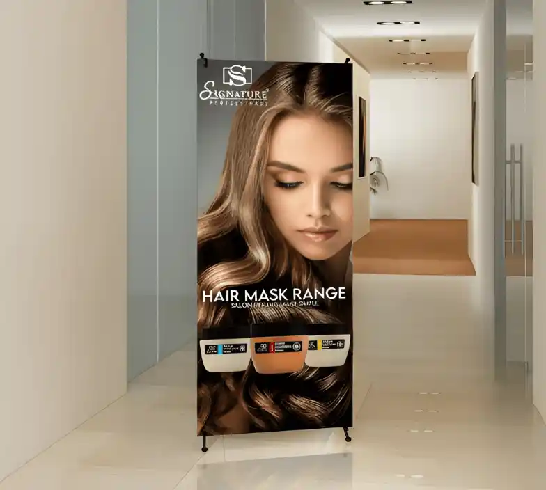 Custom Rollup Banners and retractable pull-up stands in Muscat Oman