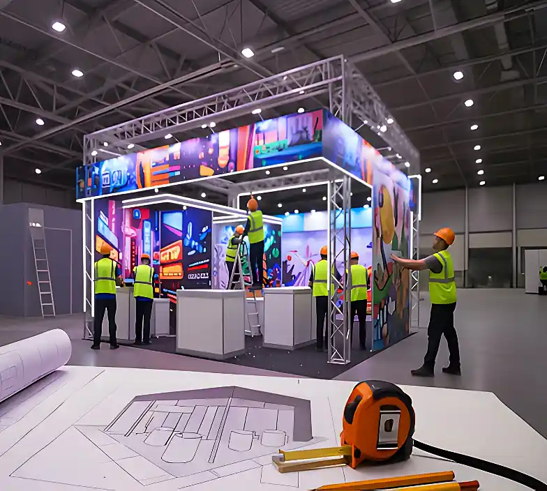 Custom Exhibition Stall Making and professional booth fabrication in Muscat Oman