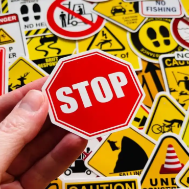 Custom Safety Stickers and equipment warning decals in Muscat Oman