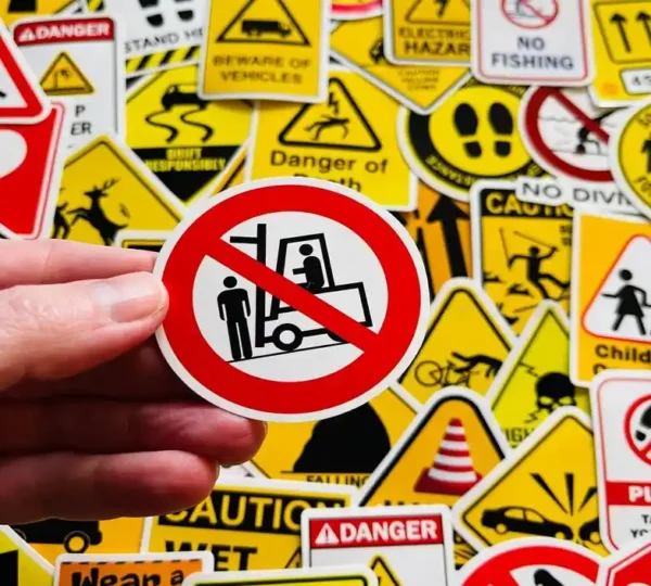 Custom Safety Stickers Muscat | Barir Smart Printing